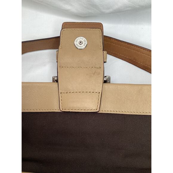 Coach Soho Small Flap Shoulder Bag Sand Silver Buckle Snap - Picture 7 of 16